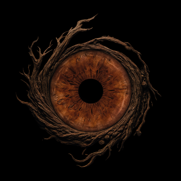 Hnědá duhovka s dřevěným efektem